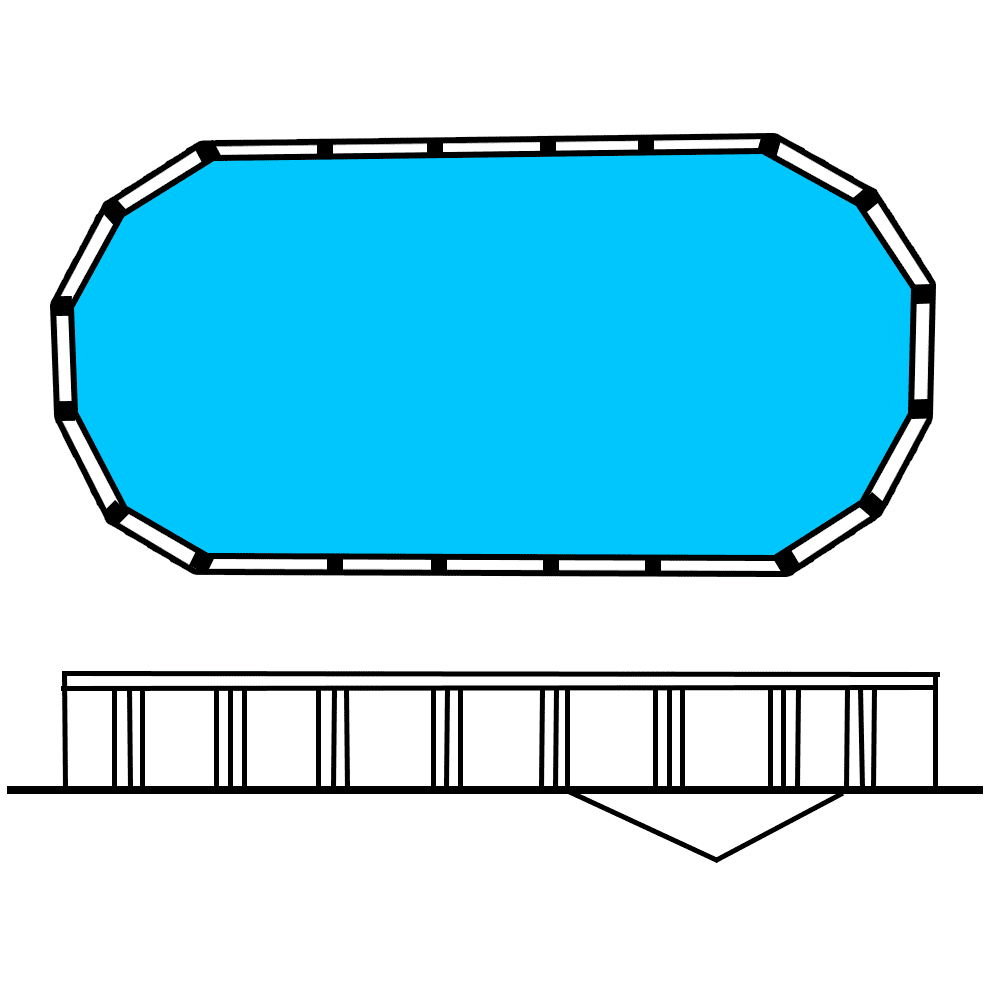 Whitsunday 24 x 12'4 (7.4 x 3.8m) Oval Deep End Resin pool