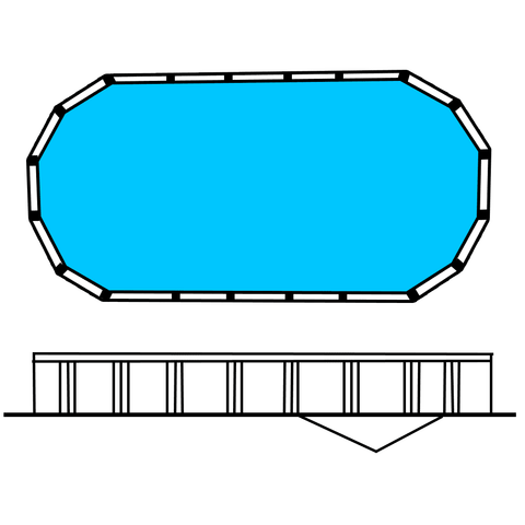 Whitsunday 27 x 15 (8.16 x 4.56m) Oval Deep End Resin pool