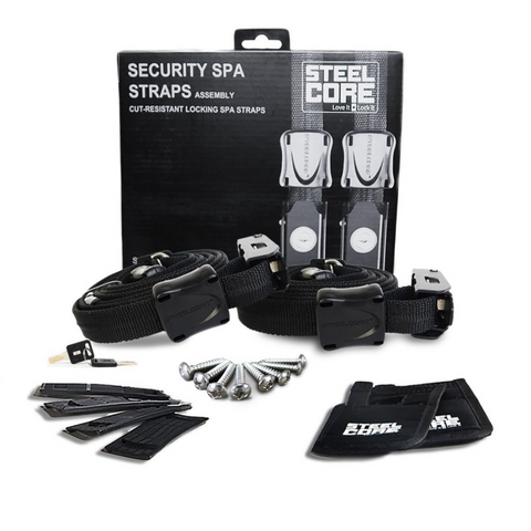 Steelcore Spa Security Strap - Pair with Edge Protectors and Buckle Covers