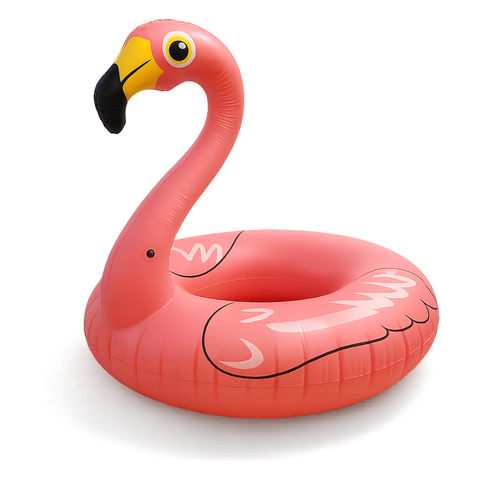 Inflatable Rainbow Unicorn & Pink Flamingo Swim Ring Set