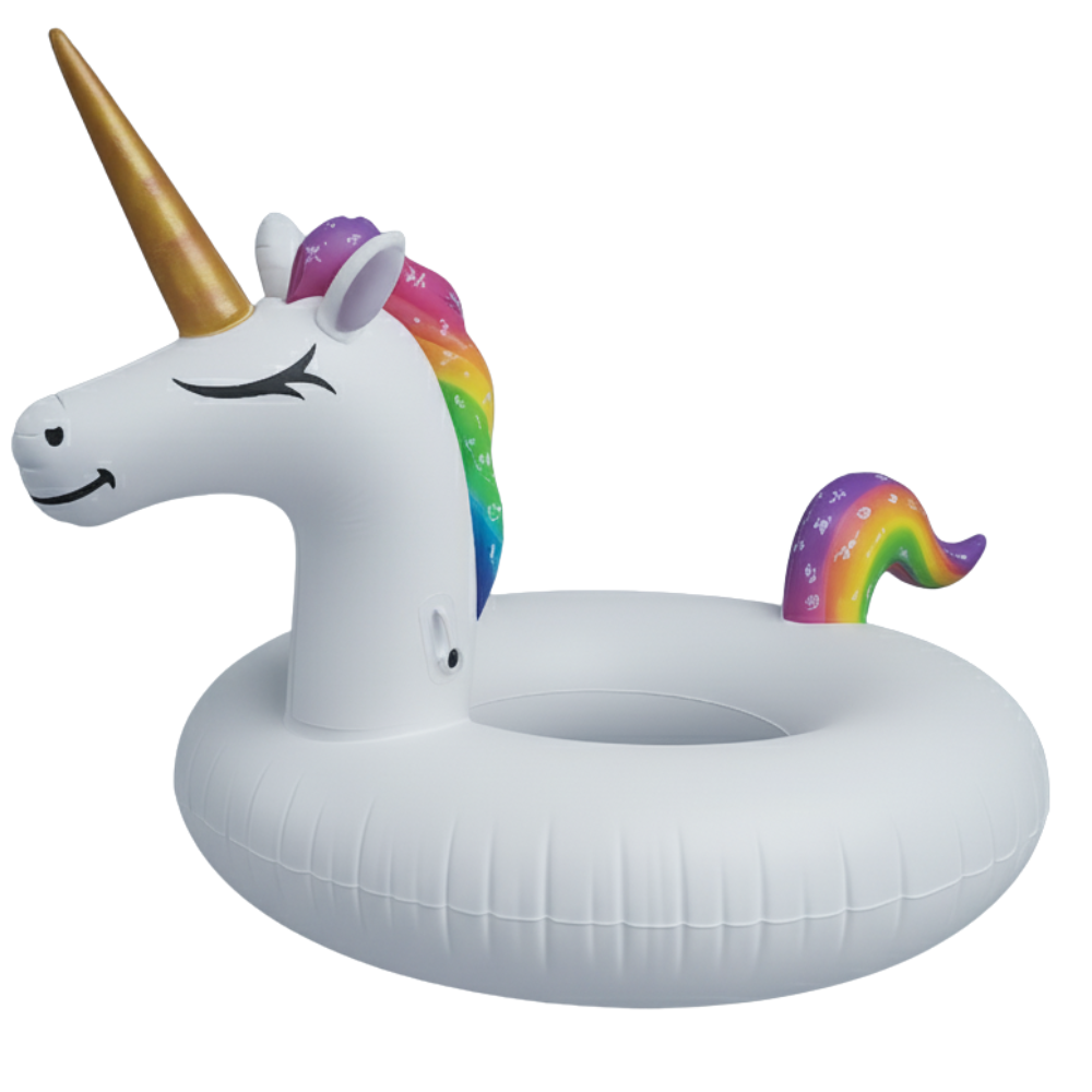Inflatable Rainbow Unicorn Swim Ring