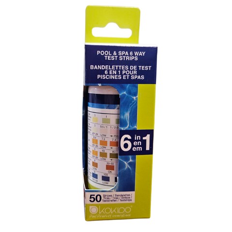 6 in 1 Pool and Spa Test Strips (50 Pack)
