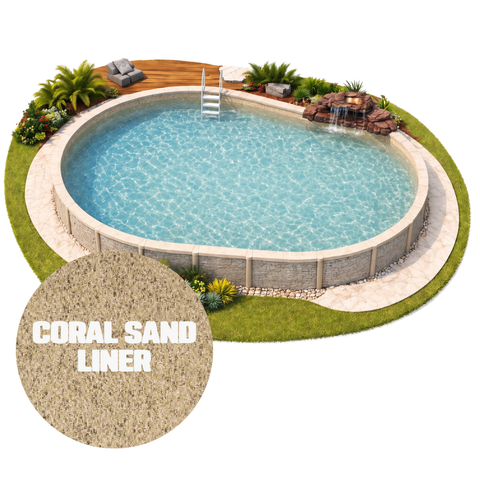 Classic Majestic Teardrop Saltwater Above Ground Pool Kit