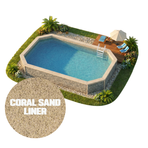Classic Pools RECTANGLE Modular Pool Kit - Coral Sand Liner