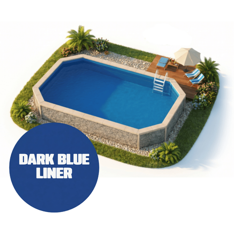 Classic Pools RECTANGLE Modular Pool Kit - Dark Blue Liner