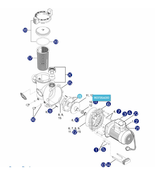 Zodiac FloPro E3 Pool Pump Spare Parts