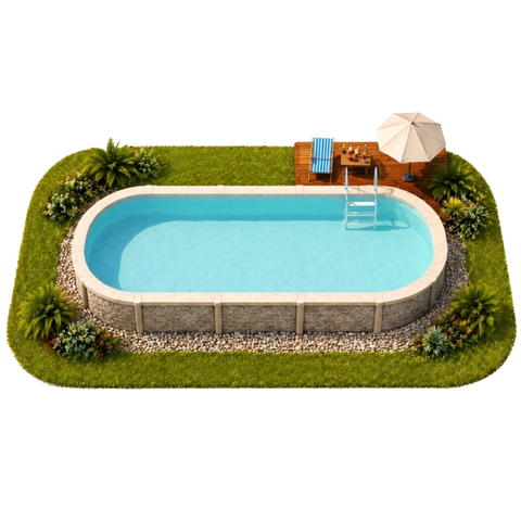 Classic Majestic Oval Saltwater Above Ground Pool Kit