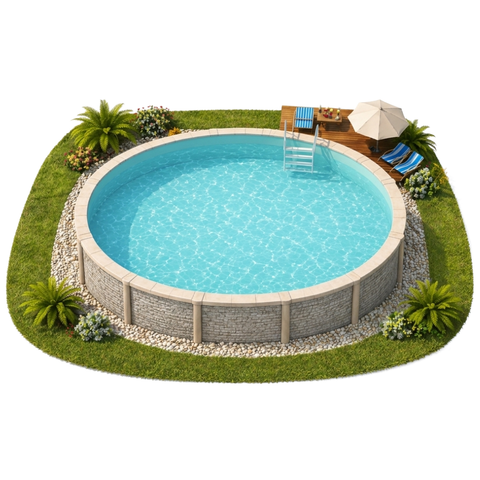 Classic Majestic Round Saltwater Above Ground Pool Kit