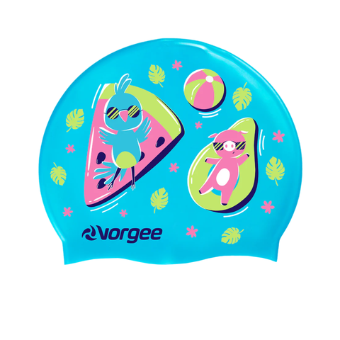 Vorgee Character Jnr Silicone Swim Cap | Junior Fit | Fun Kids Designs
