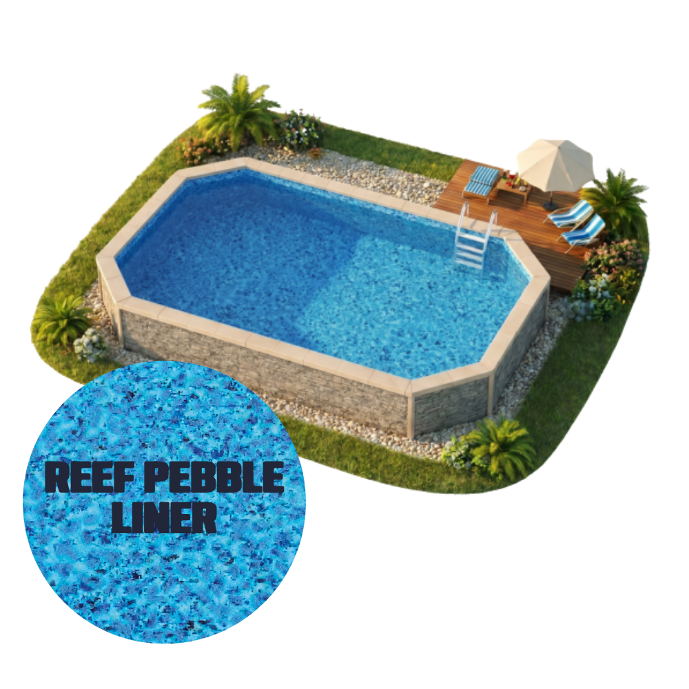 Classic Pools RECTANGLE Modular Pool Kit - Reef Pebble Liner