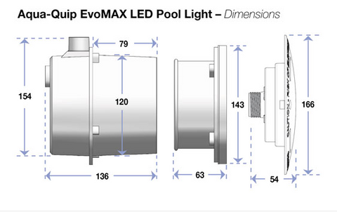 Aquaquip Retro Fit to suit Aqua-Star Halogen Concrete EvoMAX