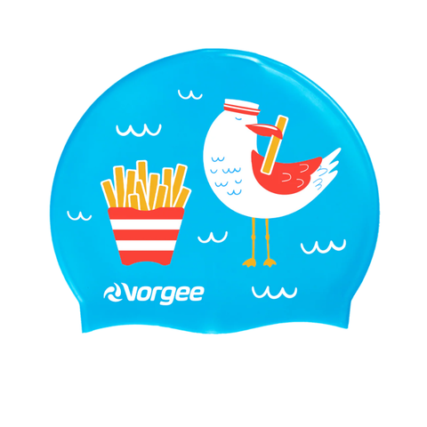 Vorgee Character Jnr Silicone Swim Cap | Junior Fit | Fun Kids Designs