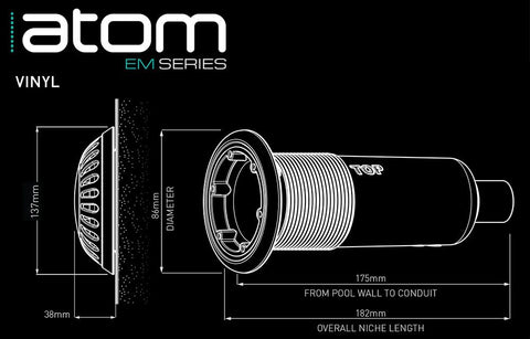 Spa Electrics Atom EMV Pool Light Kits - For Vinyl Pools