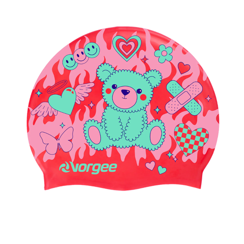 Vorgee Miss Glamour Silicone Swim Cap | Chic Designs | Kids & Teens