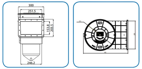 Waterco Skimmer box S75 MkII for concrete