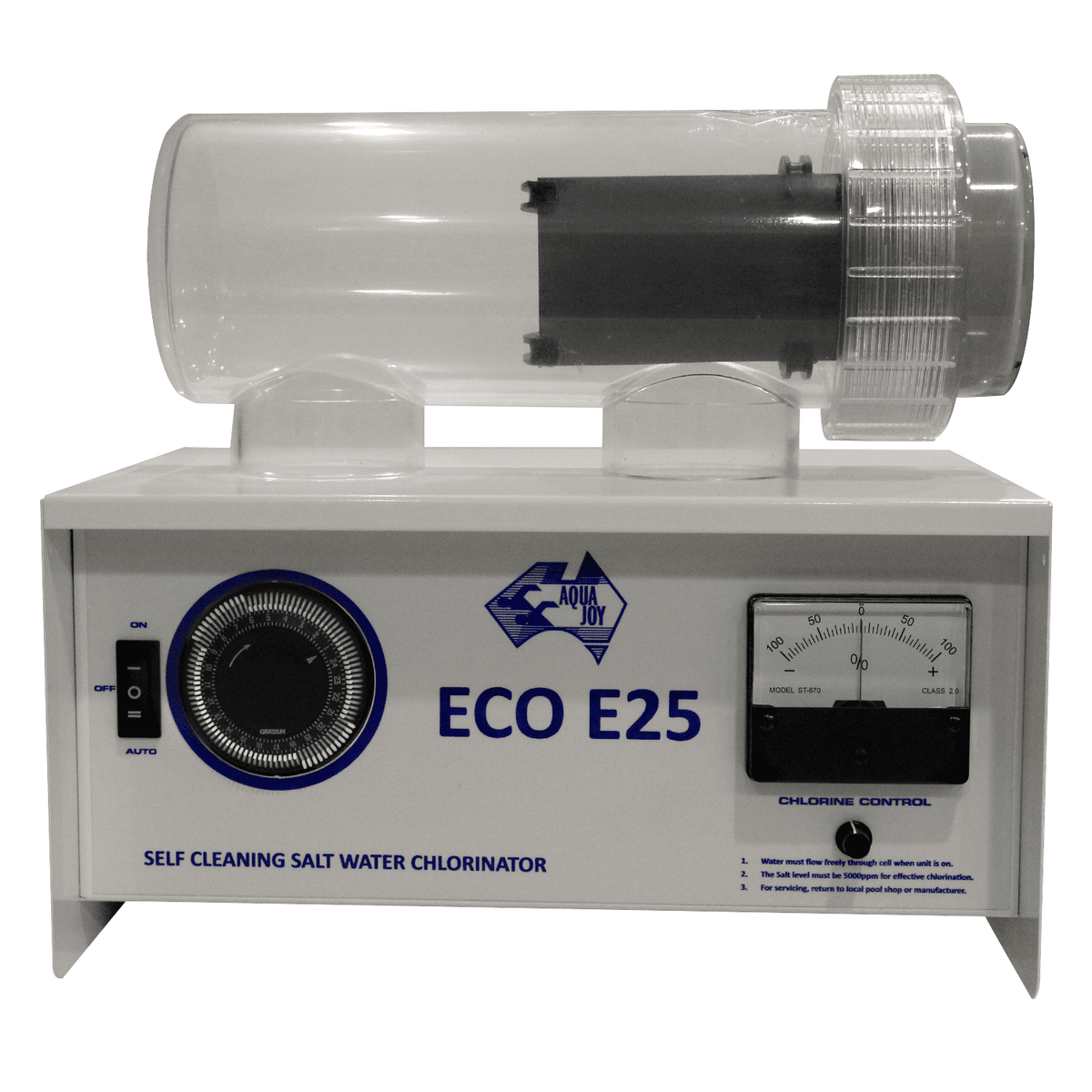 Self Cleaning Chlorinator - AquaJoy Eco E25 - Purify Your Pool Hassle-Free!