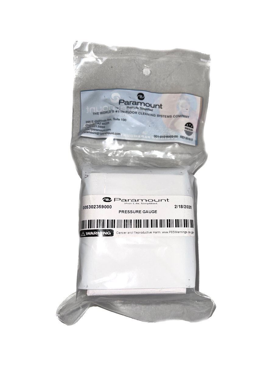 Paramount In-Floor Cleaning Pressure Gauge for Water Valve