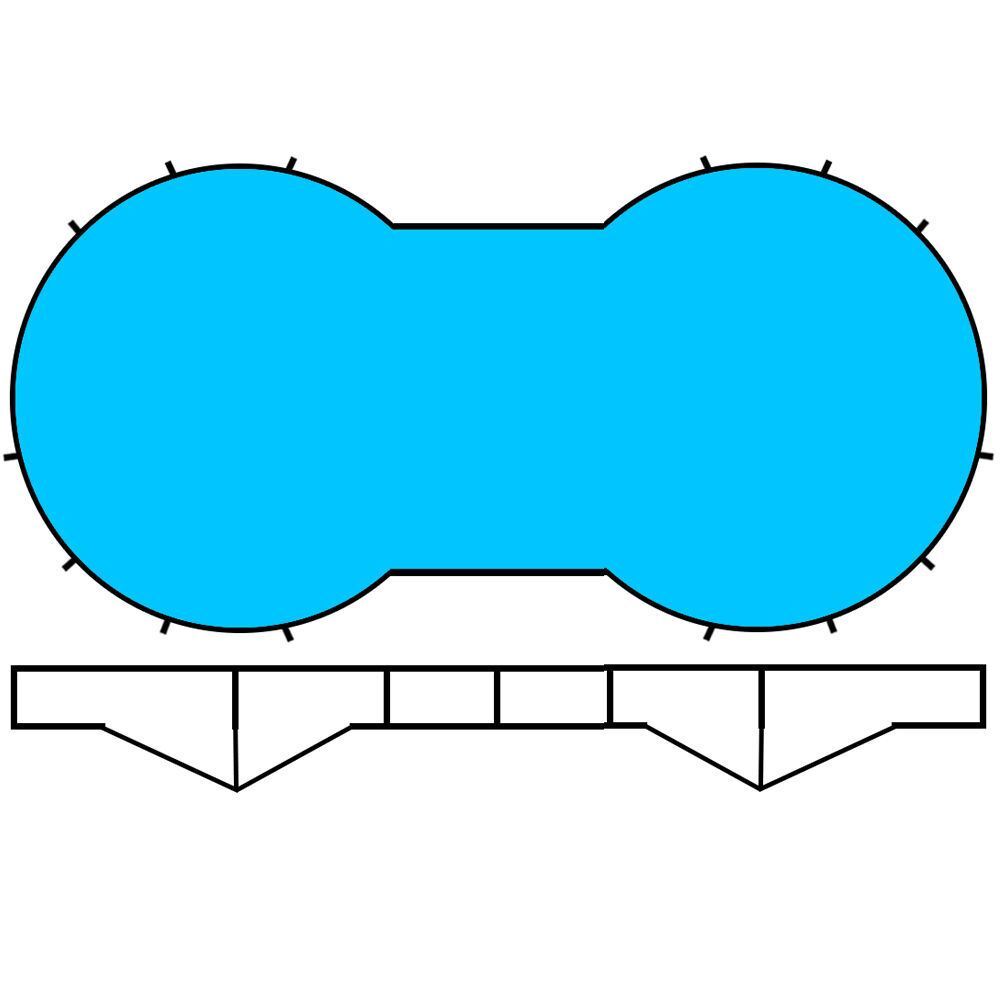 Whitsunday Resin 30 x 16 (9.16 x 4.8m) 4'6" Double End Keyhole Pool