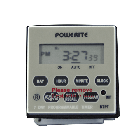 Powerite B7PT Timer - 7 Day Programmable Digital Timer - 240V