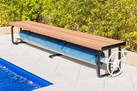 Daisy Under Bench Pool Cover Roller