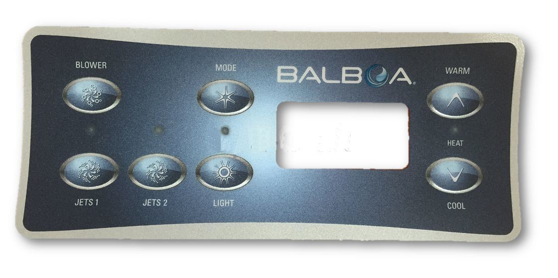 Balboa VL701S E8 Serial Standard Touchpad and 2 pump + Blower Overlay