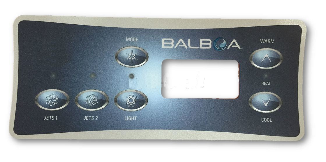 Balboa VL701S E8 Serial Standard Touchpad and 2 pump No Blower Overlay