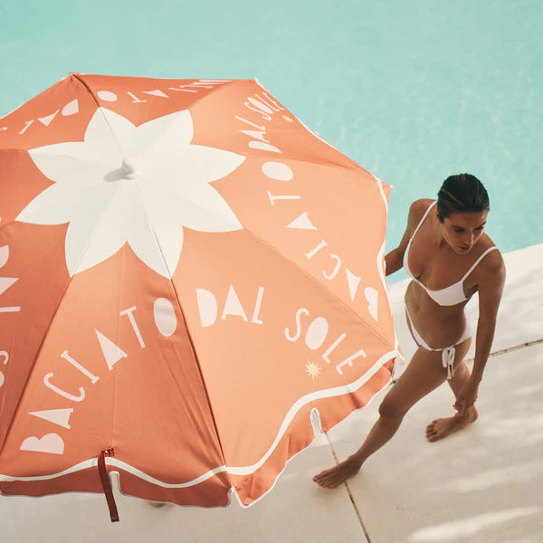 Colorful Sunnylife Beach Umbrella to Shield You from the Sunlight