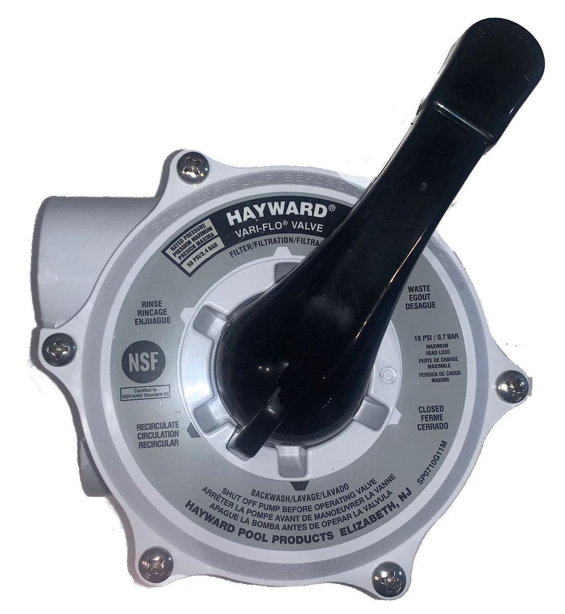 Hayward Vari-Flo 40mm Multi Port Valve All Ports Open SP0710XALL