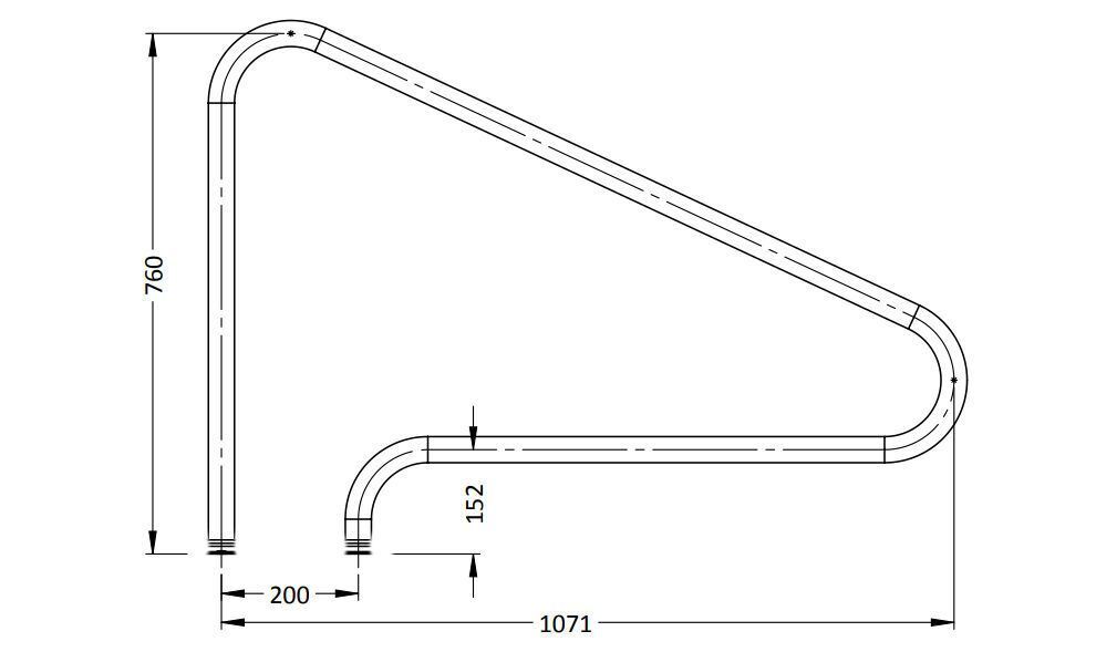 HD Standard Grab Rail - Single - For Concreting In