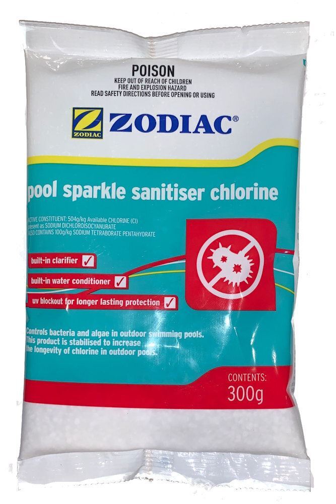 Zodiac Pool Sparkle Sanitiser Chlorine 300g Direct Pool Supplies