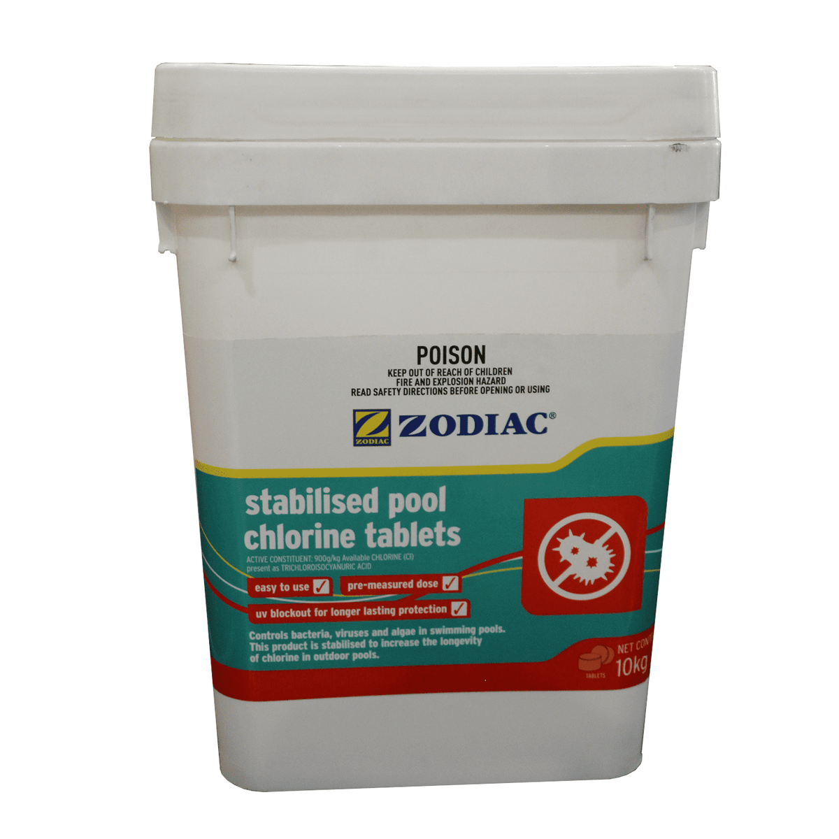 Zodiac Chlorine Tablets 10Kg - Stabilised Pool Treatment