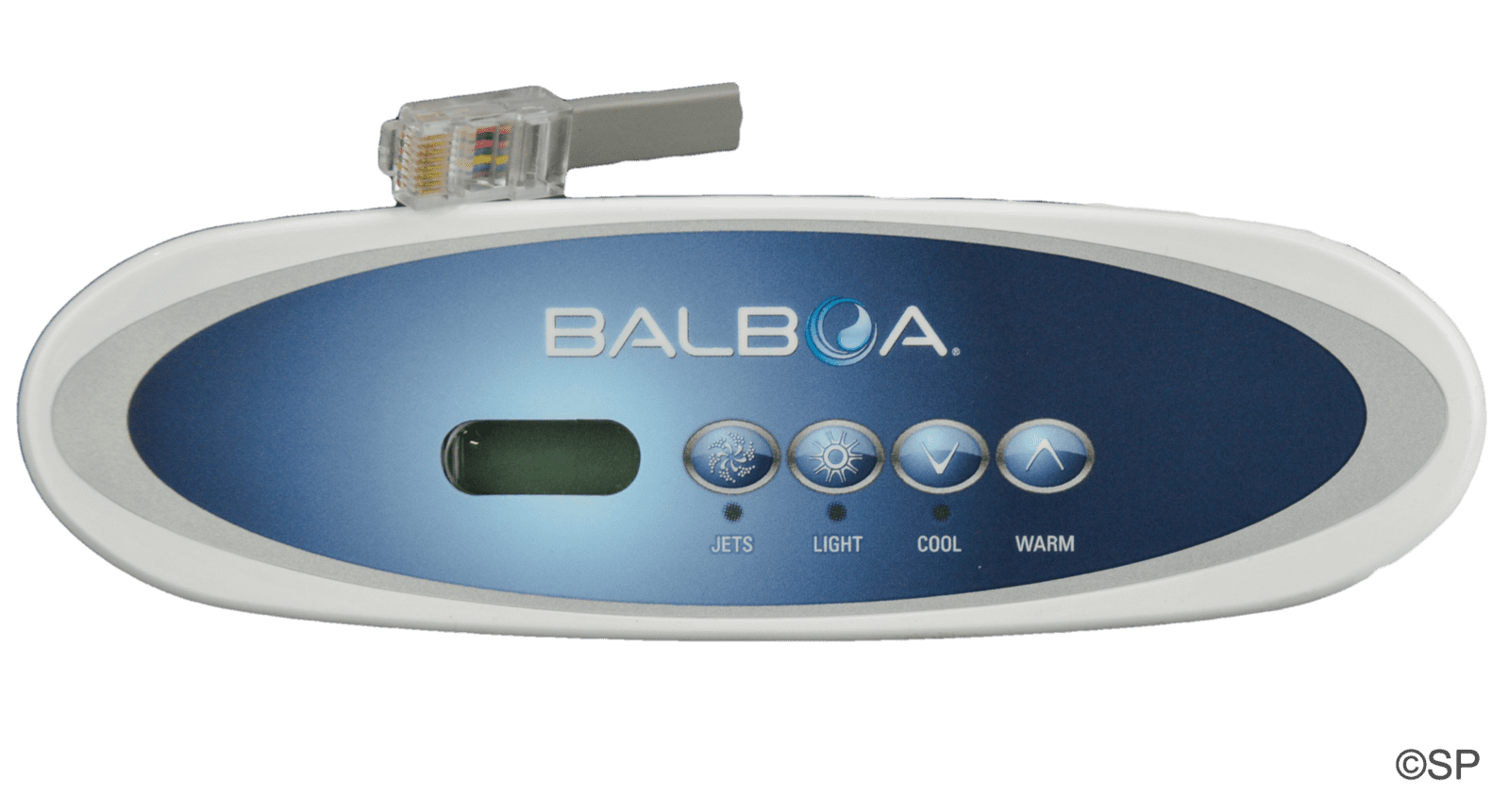 Balboa VL260 4 Button Oval Topside Panel LCD Jets Light Down Up - Product Image