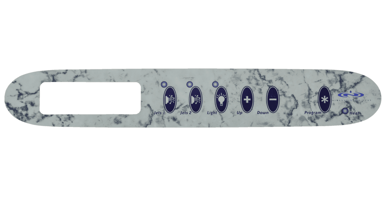 Dimension One Spas Gecko K-25 2 pump 6 button Touchpad Panel Overlay Decal