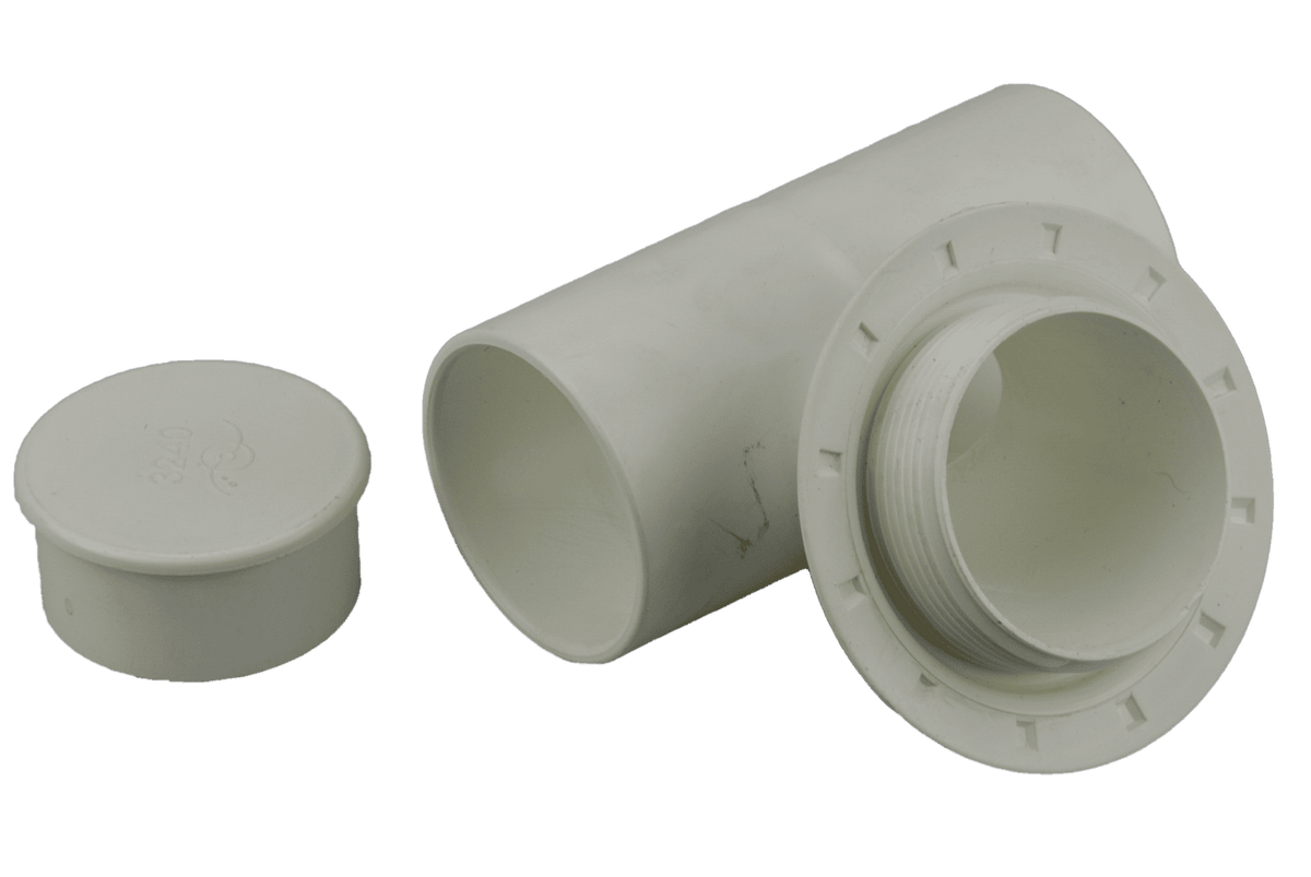 Edgetec Spa Bath Suction Tee Body 1.5"/40mm with End Cap