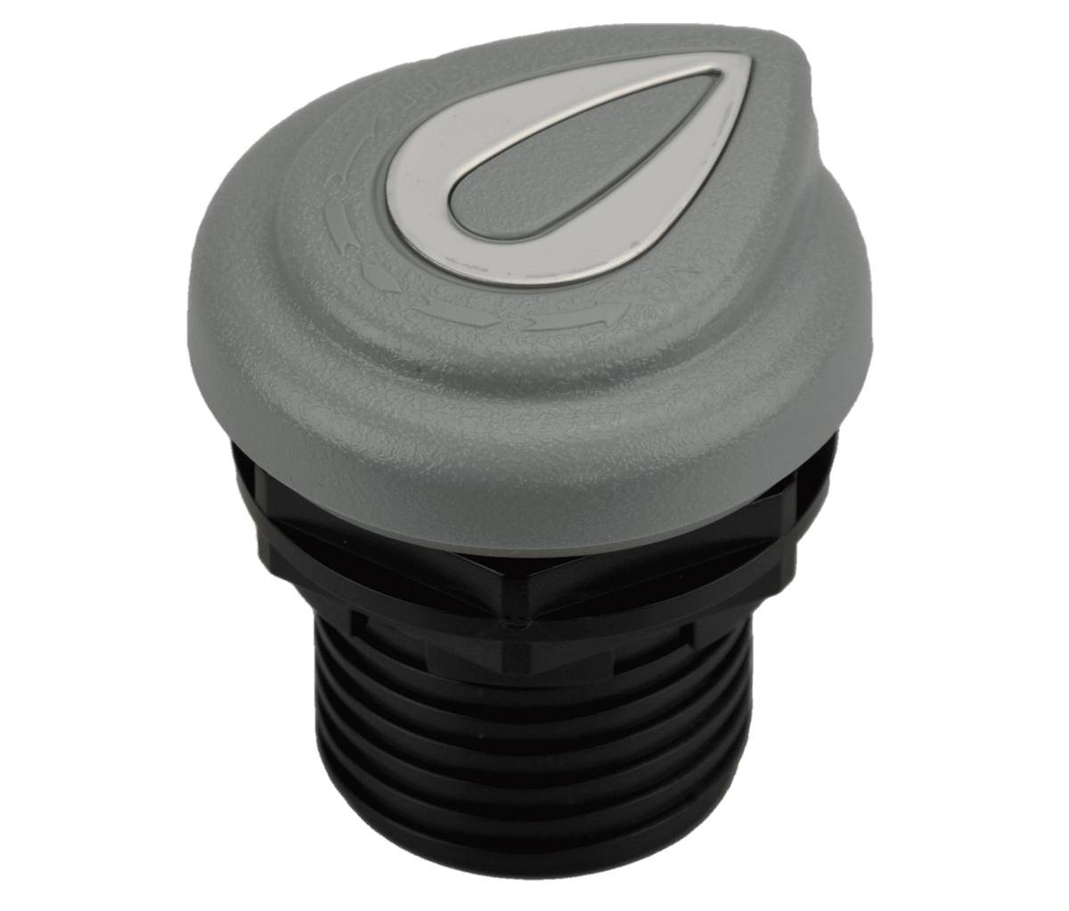 Edgetec Airon tear drop air venturi control - grey w/ss trim