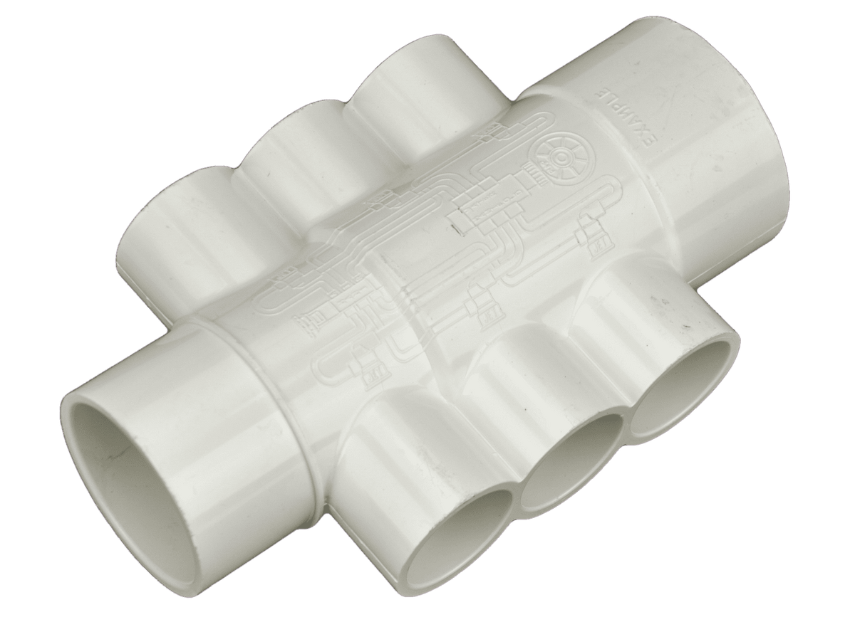Waterway 1" Spa Manifold 1.5"S/2"Spg x 2"S x 6 Port 1"S